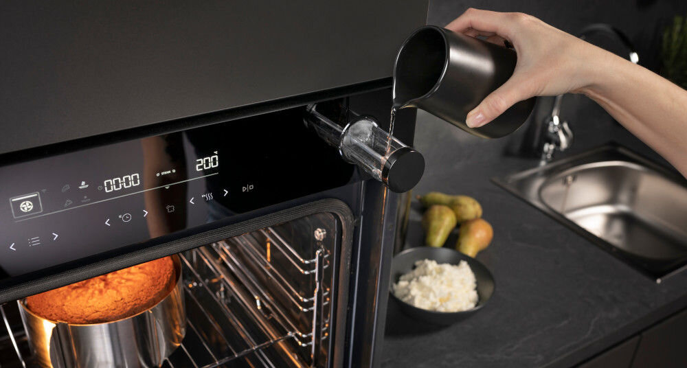 PIEKARNIK HISENSE BSA66334PX dodatkowa para chrupiące miękkie środek wypieczenie Steam Add Plus mięso woda zbiornik panel