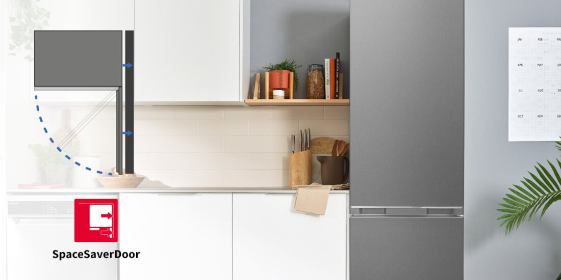 Lodowka SHARP SJ-BA05DTXLFEU No frost 180cm Srebrna SpaceSaverDoor Zmiana kierunku otwierania drzwi