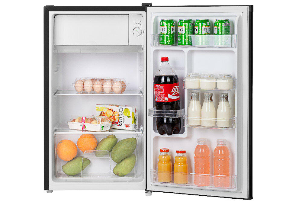 Lodówka HISENSE RR120D4BB1 Czarny szklane półki