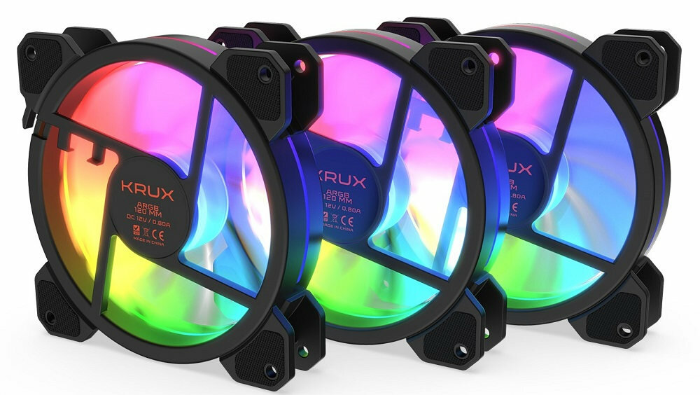 Wentylator KRUX Lunar ARGB 120 mm 3-Pack - wydajnosc