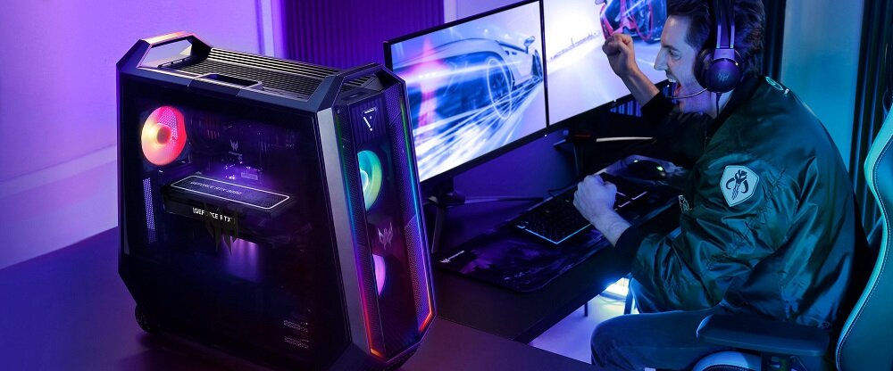 Komputer ACER Predator Orion 9000 - Klasyczna obudowa wyraziste kształty metalowa konstrukcja
