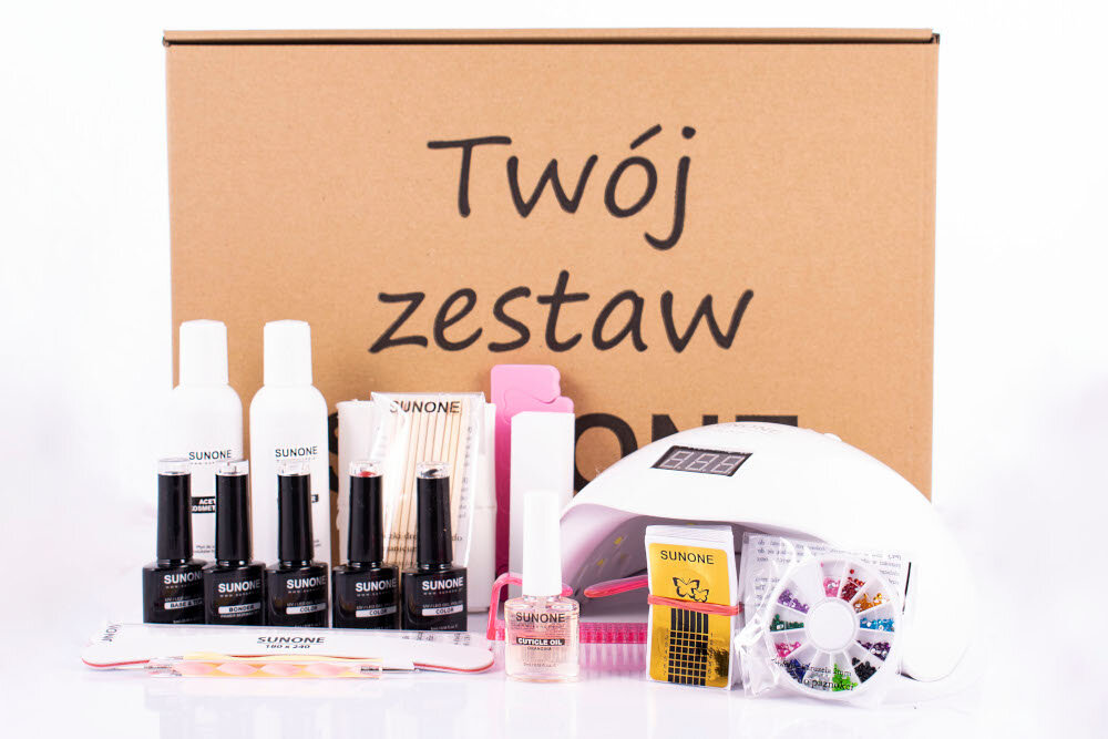 Zestaw do paznokci SUNONE S02 Biały Trzy lakiery hybrydowe intensywne kolory łatwa aplikacja zestaw akcesoria komplet