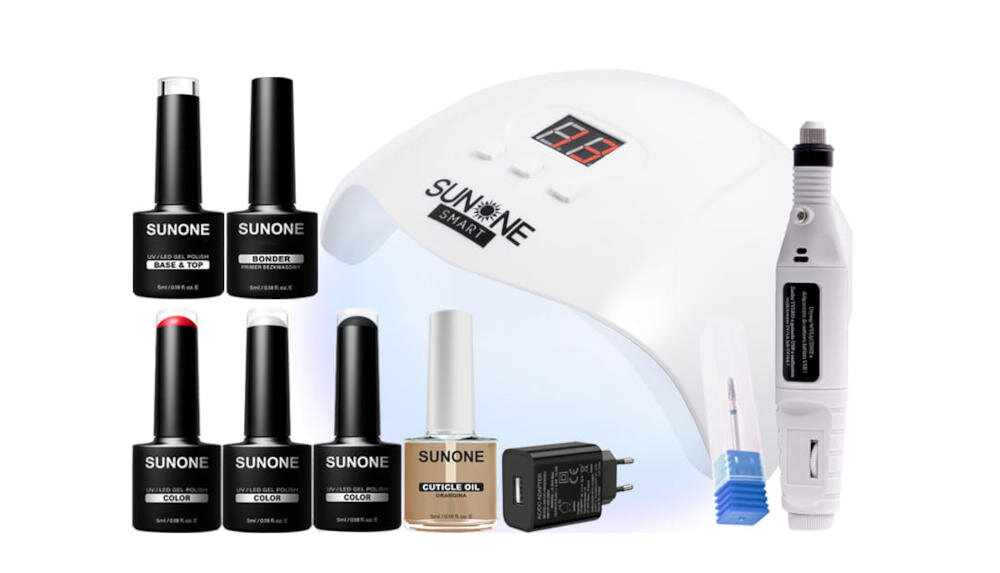 SUNONE-S03zestaw stylizacja paznokci baza lampa frezarka