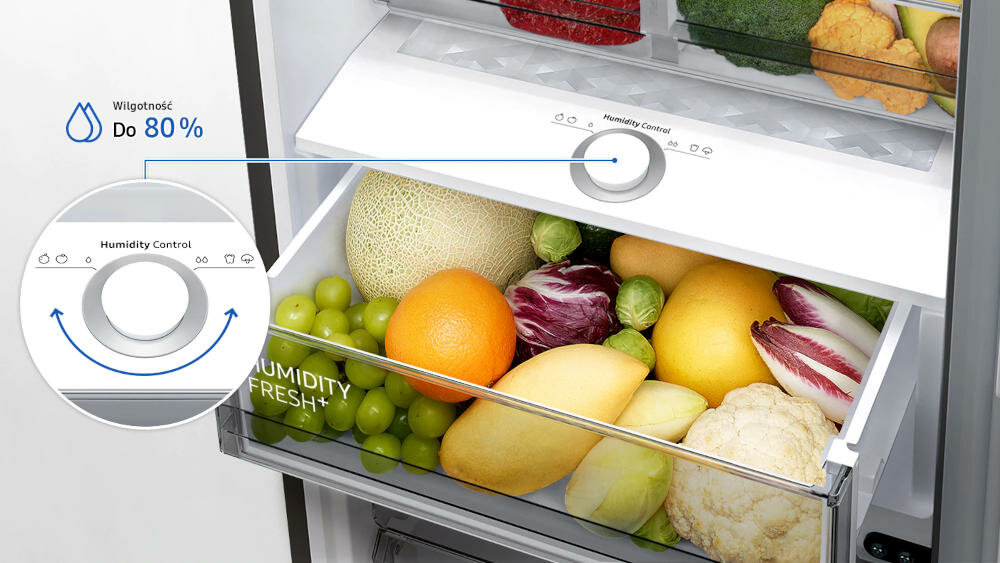 SAMSUNG-RB38T635ES9 chłodziarka zamrażarka lodówka wilgotność humidity fresh
