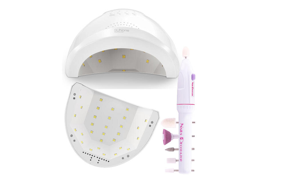 SUNONE-S05 ledowa lampa łatwa przyjemna praca utwardza żele lakiery hybrydowe szybko równomiernie białe światło energooszczędna sensor ruchu timer magnesy wyświetlacz zasilacz kabel gniazdko