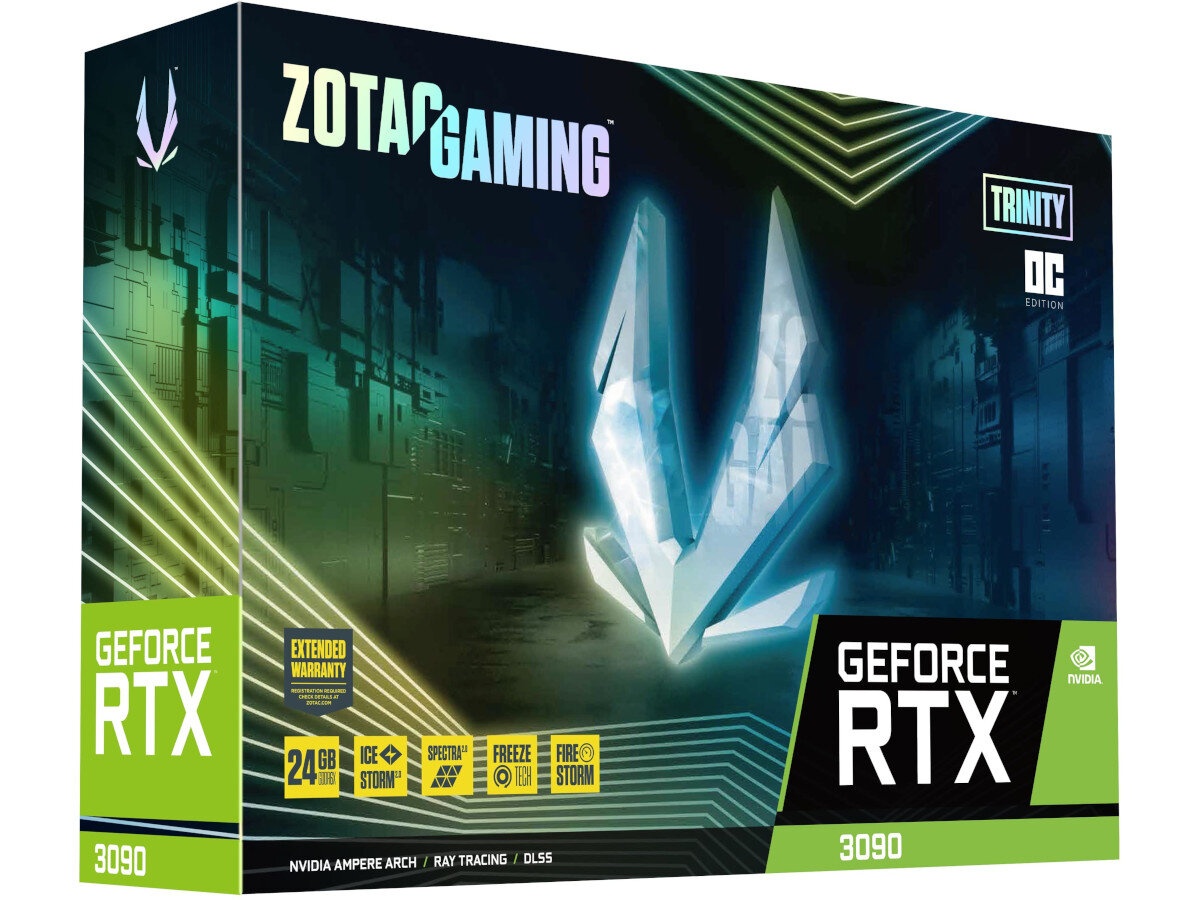 Karta graficzna ZOTAC GeForce RTX 3090 Trinity OC 24GB zawartosc opakowania