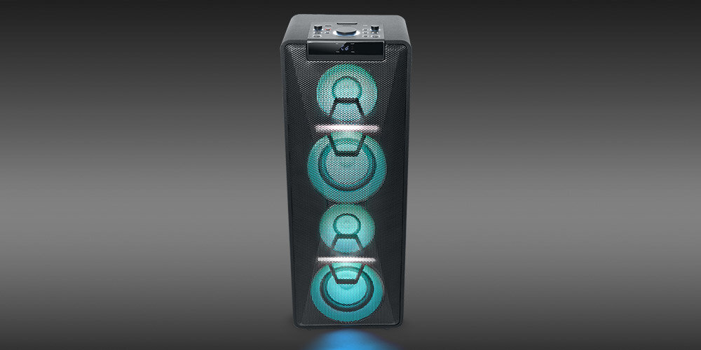 Power audio MUSE M-1950 DJ konstrukcja siatka komponenty