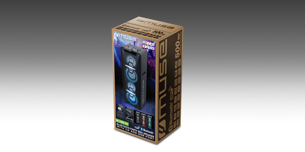 Power audio MUSE M-1950 DJ zasięg bluetooth