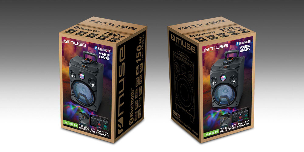 Power audio MUSE M-1915 DJ złącza usb radio fm