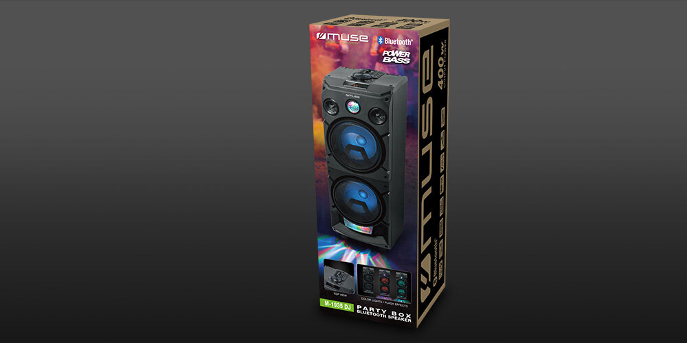 Power audio MUSE M-1935 DJ mini jack złącza bluetooth