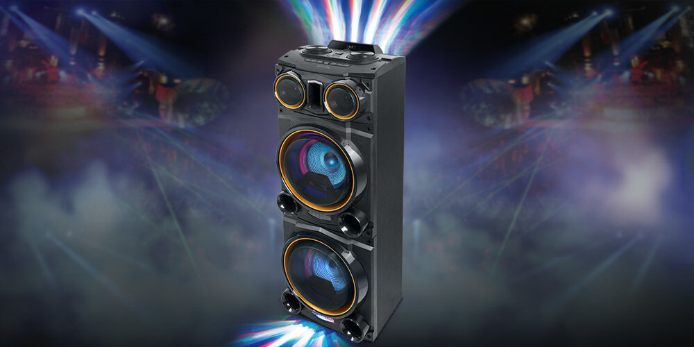 Power audio MUSE M-1988 DJ wygląd led diody