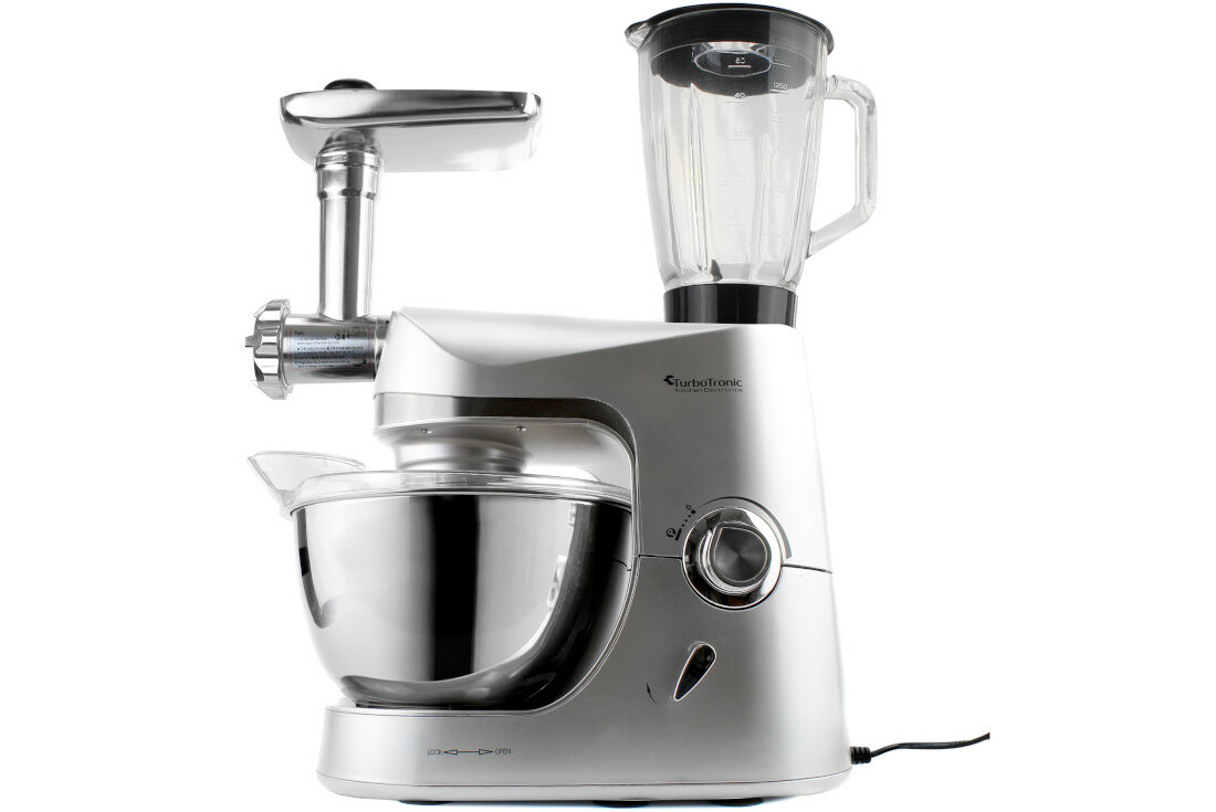 Robot kuchenny planetarny TURBOTRONIC TT-007 1300W z blenderem kielichowym wyglad design wykonanie