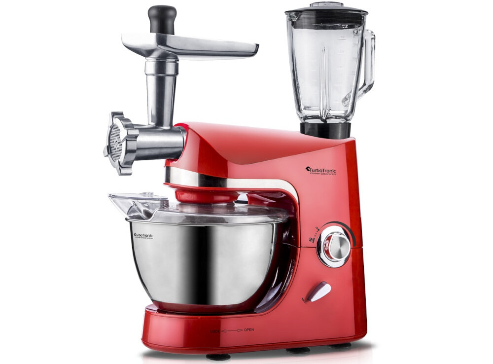 Robot kuchenny planetarny TURBOTRONIC TT-007 1300W z blenderem kielichowym mieszanie miksowanie ubijanie piany funckojalny mozliwosci efekt
