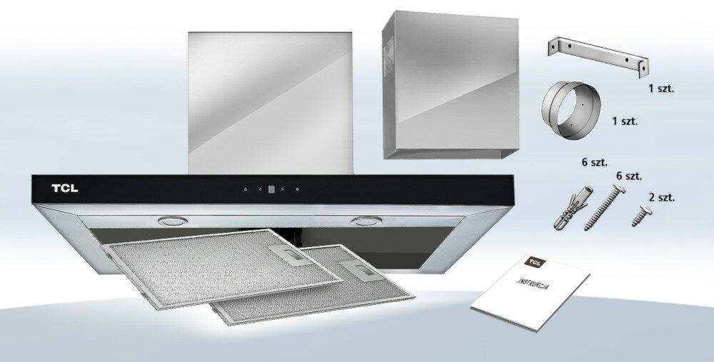 Okap TCL CS60IX A-N2T1L zestaw