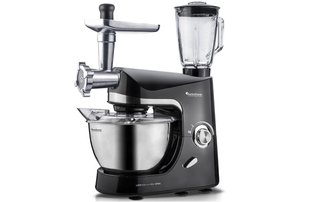 Robot kuchenny planetarny TURBOTRONIC TT-007 1300W z blenderem kielichowym wyglad design wykonanie