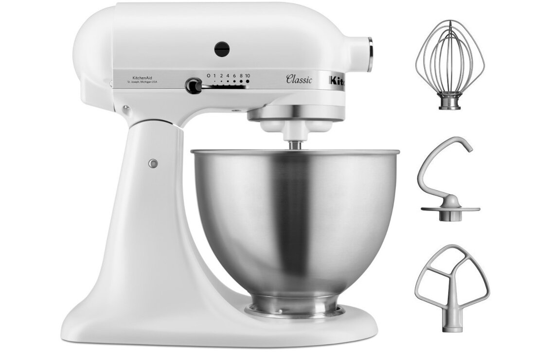 Robot kuchenny KITCHENAID 5K45SSEFW Classic Bialy zestaw akcesoria komplet wyposazenie