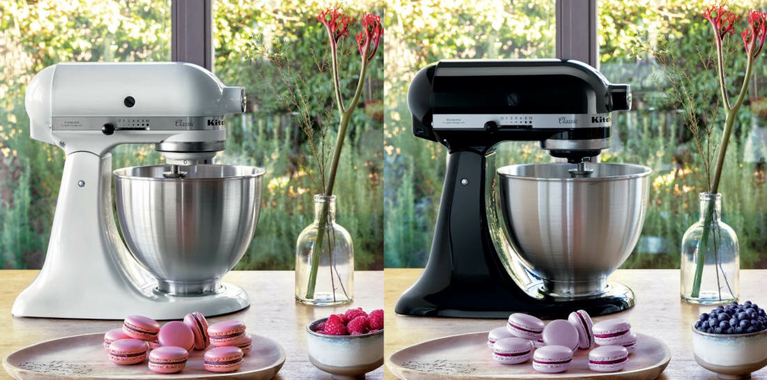 Robot kuchenny KITCHENAID 5K45SSEFW Classic Bialy estetyka stylistyka konstrukcja