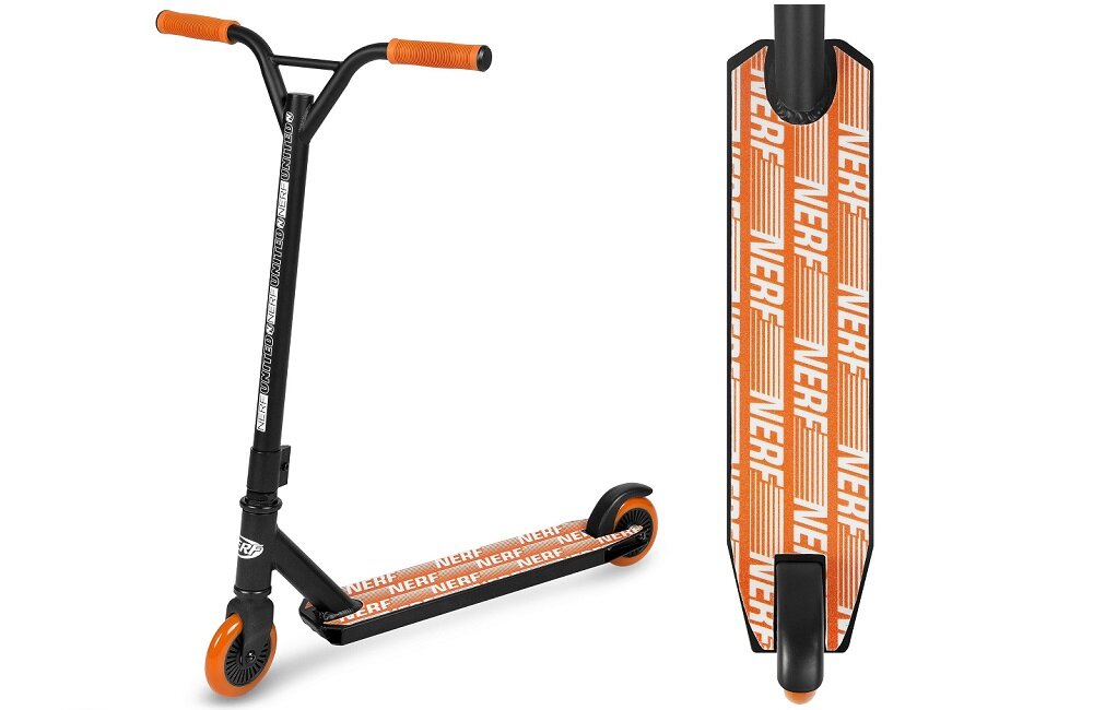 Hulajnoga SPOKEY Strike Czarno-pomarańczowy Antypoślizgowy deck