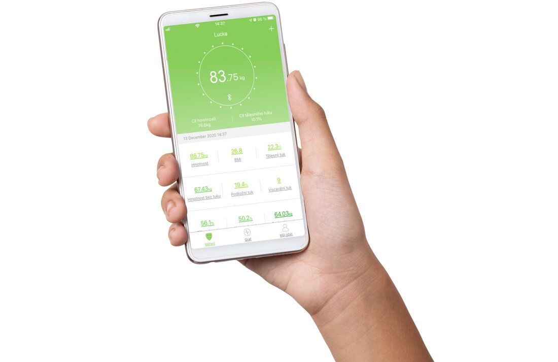 Waga CONCEPT VO4010 Aplikacja mobilna Feelfit wyswietlacz LED