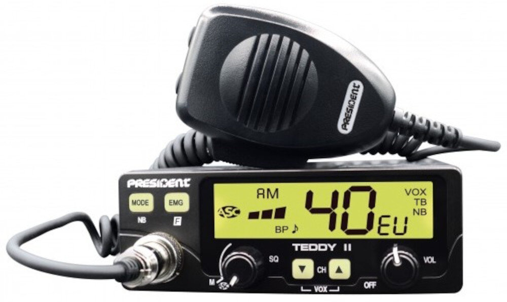 Radio CB PRESIDENT Teddy II ASC VOX - Doskonała czułość
