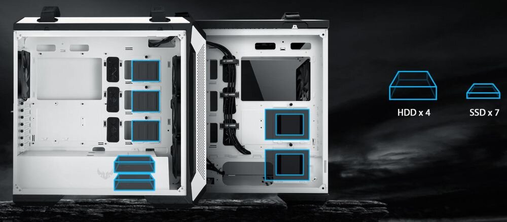 Obudowa ASUS TUF Gaming GT501 - INSTALACJA DYSKÓW