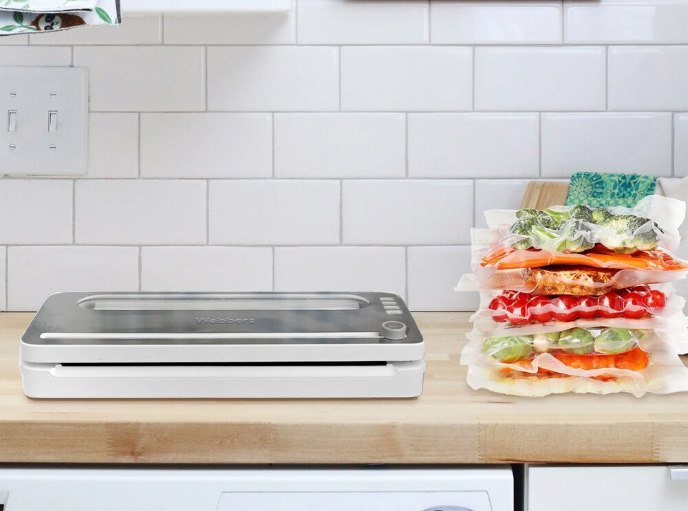 Zgrzewarka próżniowa WEBBER V104-B tryby pakowania, do suchej zywności, do mokrych produktów