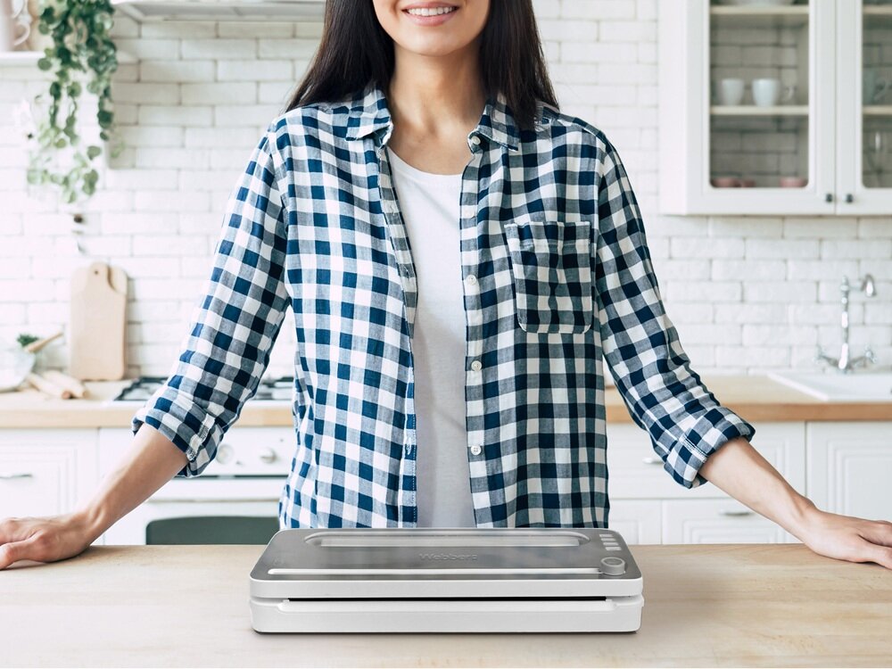 Zgrzewarka próżniowa WEBBER V104-B ogranicza dostęp powietrza, zachowanie jakości, łatwiejsze planowanie posiłków