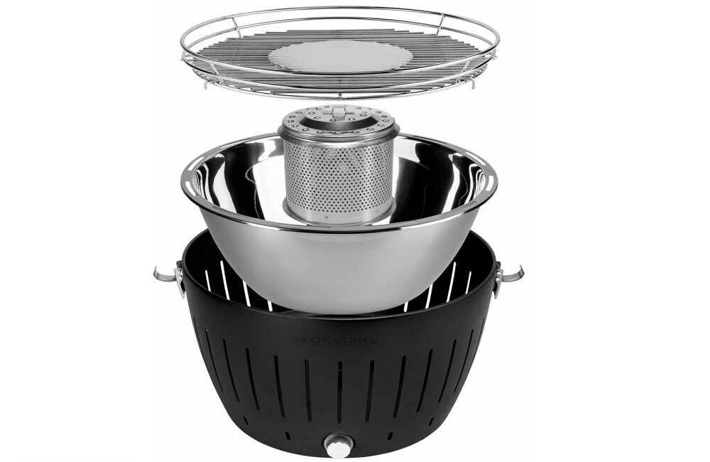 Grill węglowy LOTUSGRILL bez kłębów dymu bez ryzyka pożaru wymiary