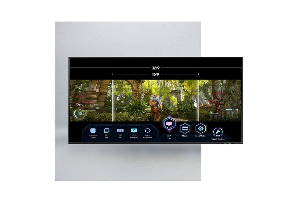 SAMSUNG QLED QE85Q60A Super Ultrawide GameView TV