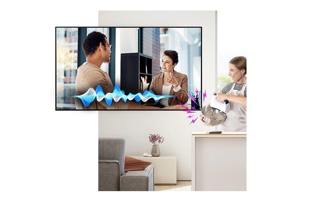 Активний підсилювач голосу SAMSUNG QLED TV QE55QN91A автоматично покращує звук
