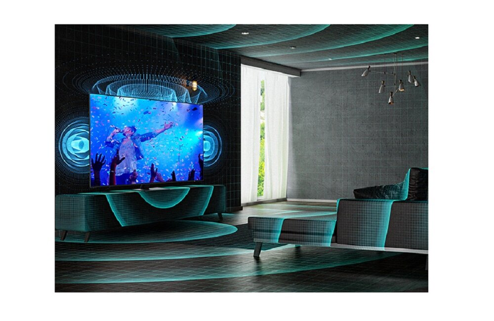 Телевізор SAMSUNG LED QE65QN900AT SpaceFit Sound TV автоматично оптимізує звук 