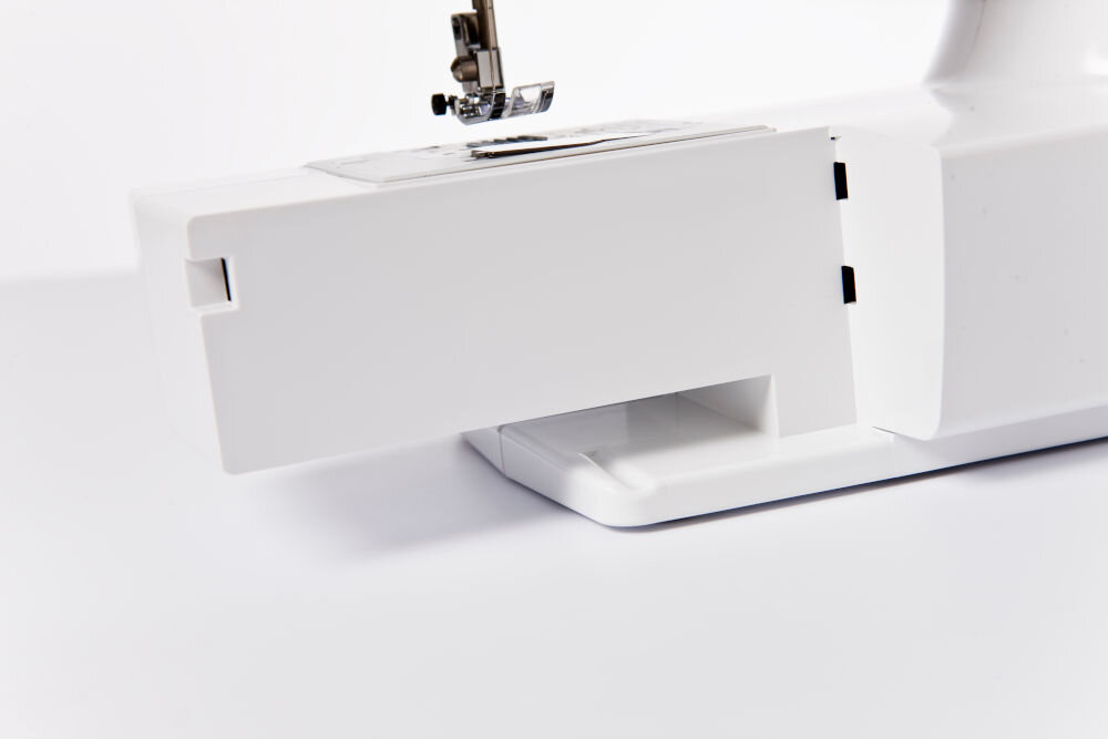 Maszyna do szycia BROTHER Little Angel KE20 osłona igły wyłączany dolny transport wolne ramię szeroki wybór ściegów udogodnienia nawlekacz igły domowe przeróbki artystyczne projekty  