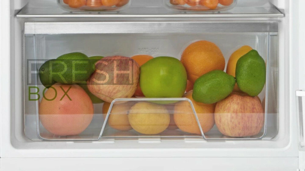 Lodówka MIDEA HS-255RN Biała szuflada świeżości komora na owoce i warzywa