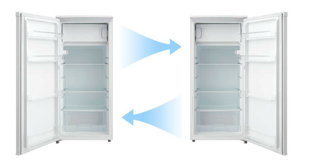 Lodówka MIDEA HS-255RN Biała zmiana kierunku otwierania drzwi
