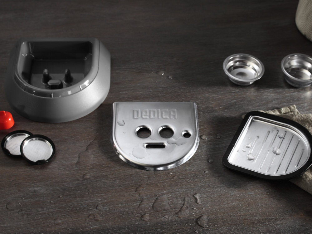 Ekspres DELONGHI EC785.GY podwojna taca ociekowa do 12 cm regulacja wyjmowana