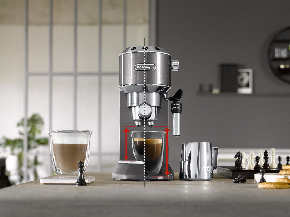 Ekspres DELONGHI EC785.GY regulowana dysza system cappuccio cafelatte mozliwosci uzytkowanie