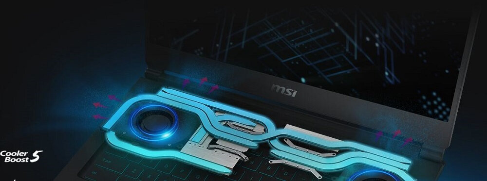 Laptop MSI Stealth 15M A11UEK - system chlodzenia Cooler Boost 5