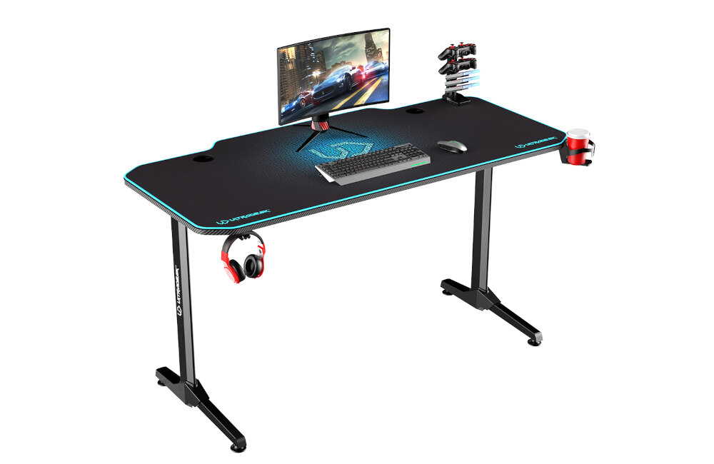 Biurko ULTRADESK Frag dwa uchwyt na słuchawki uchwyt na napój