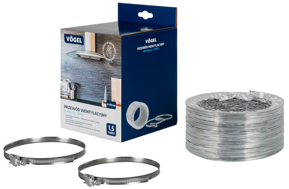 Przewód wentylacyjny VÖGEL 1.5m Aluminiowy