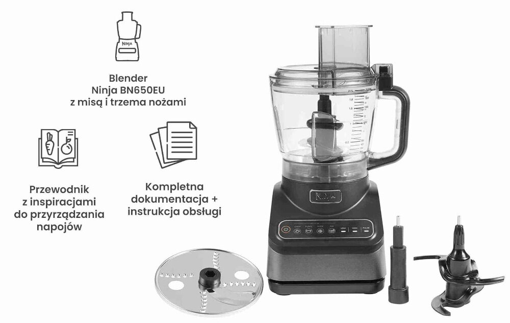 Robot kuchenny NINJA BN650EU 850W zestaw akcesoria komplet wyposazenie