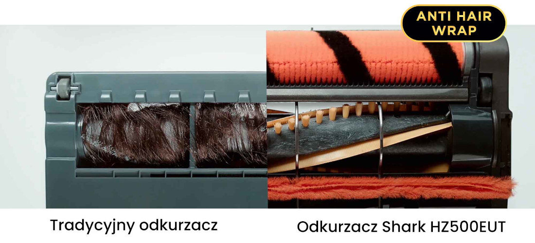 Odkurzacz SHARK IZ251EU technologia Anti Hair Wrap