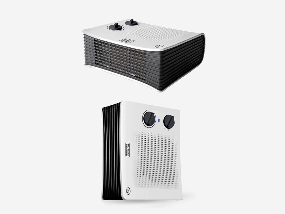 Termowentylator BLACK&DECKER BXSH2001E niewielkie wymiary, ergonomiczna obudowa, elegancki design