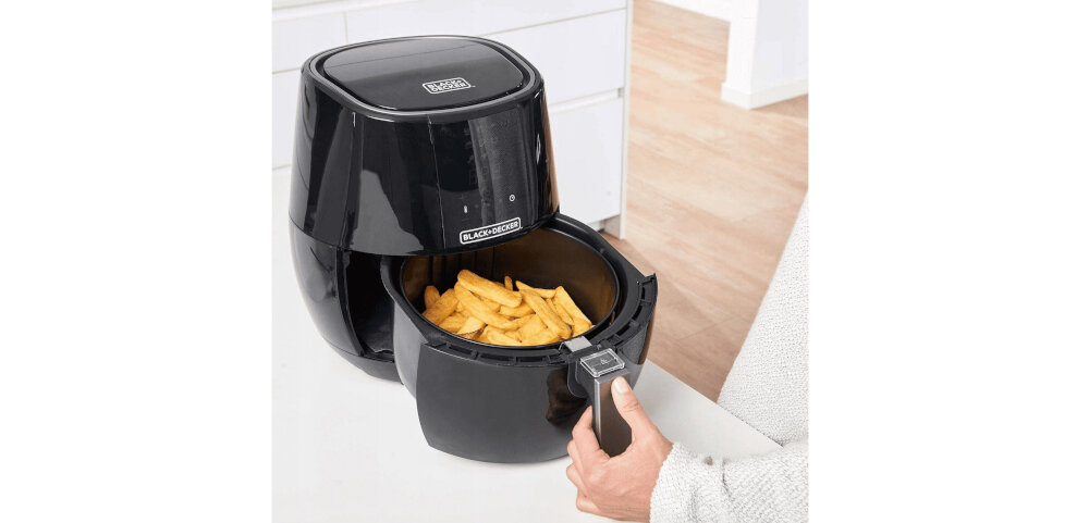 Frytkownica beztłuszczowa BLACK&DECKER BXAF3500E Air Fryer moc system cerkulacji goracego powietrza mozliwosci bez oleju