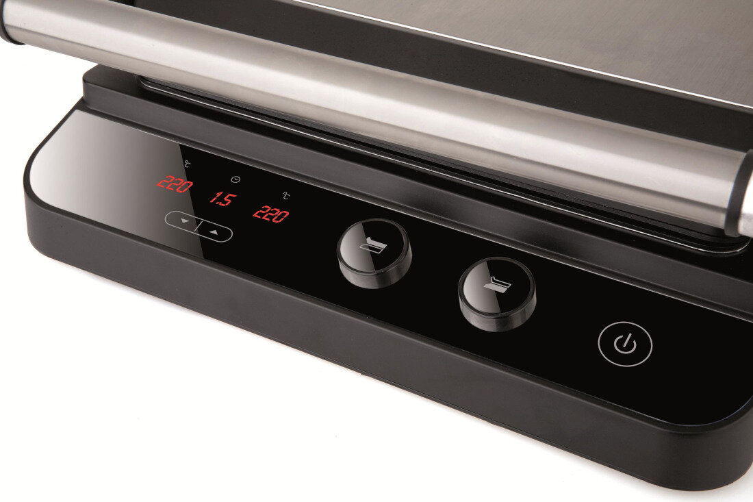 Grill elektryczny BLACK&DECKER BXGR2000E wysoka moc 2000 W szybkie i rownomierne opiekanie plytowy system grzewczy