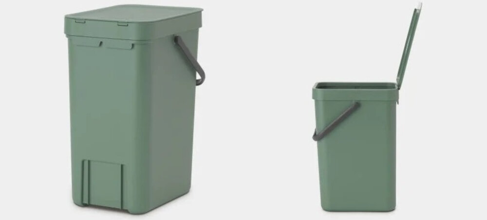 Kosz na śmieci BRABANTIA 129803 Sort & Go 12L Zielony łatwy dostęp oszczędność miejsca