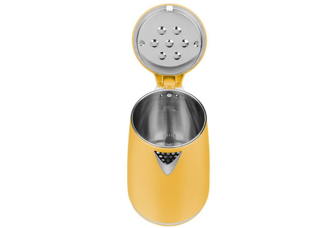 Czajnik AURORA AU3407 Wygoda użytkowania wykonanie stal nierdzewna żaroodporne tworzywo sztuczne Ukryty element grzejny komfort wygoda użytkowanie