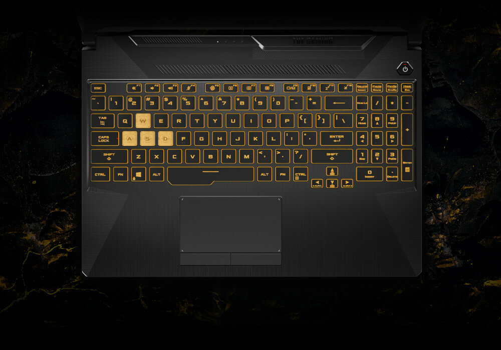 NOTEBOOK ASUS TUF F15 FX506LU-HN036 I5-10300H 16GB 512S GTX1650TI-6 15.6 144 DOS klawiatura podswietlenie