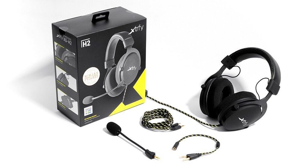 Słuchawki XTRFY H2 - czuły mikrofon czysty przekaz redukcja szumów odłączany mikrofon