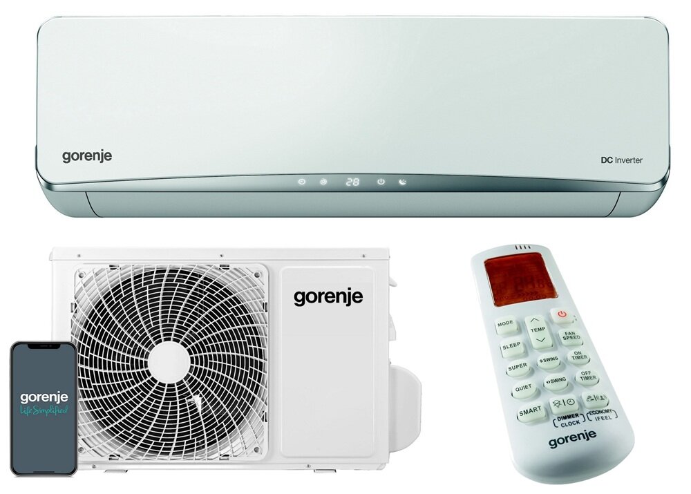 Klimatyzator GORENJE Split Pandora AST-12UW4RVETE00A szeroki zakres temperatur, funkcja grzania, funkcja chłodzenia