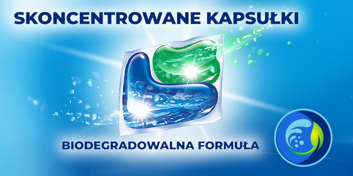 Kapsułki do prania BRYZA 4 w1 Color - 50 szt. Skoncentrowane kapsułki biodegradowalna formuła